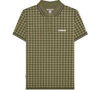 Lambretta Mens Geometric Allover Print Polo Shirt - Khaki - S