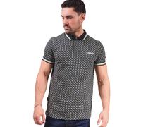 Lambretta Men's Geometric Polo Shirt in Navy | Size: 3XL Lambretta Navy 3XL