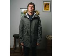 Lambretta Mens Parka Faux Fur Hooded Jacket - Granite - XL