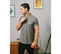 Lambretta Mens Tipped Polo Granite L