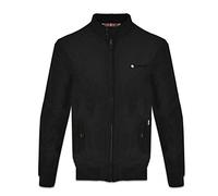 Lambretta Mens Harrington Retro MOD Classic Jacket (as8, alpha, l, regular, regular, Black)