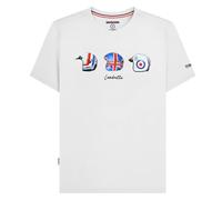 Lambretta Mens Helmet Logo Retro T Shirts (UK, Alpha, M, Regular, Regular, White)