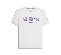 Lambretta Mens Helmet Logo Retro T Shirts (UK, Alpha, XL, Regular, Regular, White)