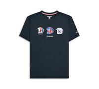 Lambretta Mens Helmet Logo Retro T Shirts (UK, Alpha, XXL, Regular, Regular, Navy)