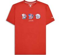 Lambretta Mens Helmet Logo Retro T Shirts (UK, Alpha, XXL, Regular, Regular, Red)