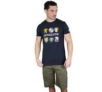Lambretta Men's Heritage SS26 Logos T-Shirt in Navy | Size: Medium Lambretta Navy M