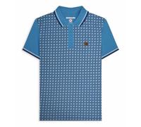 Lambretta Mens Houndstooth Short Sleeve Polo Shirt