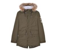 Lambretta Mens Khaki Sherpa Lined Parka Jacket