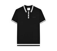 Lambretta Mens Knitted Polo Shirt (UK, Alpha, 3XL, Regular, Regular, Black)