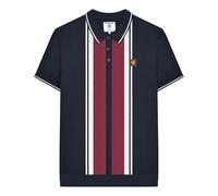 Lambretta Mens Knitted Polo Shirt (UK, Alpha, 3XL, Regular, Regular, Navy)