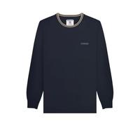 Lambretta Mens Knitted Tipped Jumper - Navy/Stone - 4XL