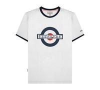 Lambretta Mens Logo Ringer Short Sleeve T-Shirt - White - 2XL