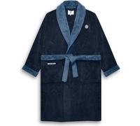 Lambretta Mens Luxury Super Soft Fleece Dressing Gown - Navy/Blue - L/XL