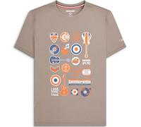 Lambretta Mens Music Icon Short Sleeve Graphic T-Shirt Music Mod Guitar Logo