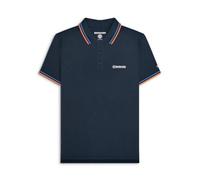 Lambretta Mens Tipped Polo Shirts (UK, Alpha, L, Regular, Regular, Navy/Blue/Pumpkin)