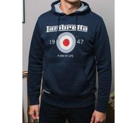 Lambretta Mens Target Pullover Hooded Sweatshirt Hoodie - Navy - L