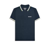 Lambretta Mens Navy White Stone Basil Triple Tipped Polo Shirt