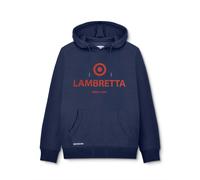 Lambretta Mens Oth Hoodie Adults Dark Sapphire/red Da, Brown, 4x Extra Large