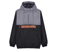 Lambretta Mens Over The Head Scooter Windbreaker Jacket - Black/Grey - 2XL