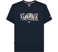 Lambretta Mens Paisley Box Short Sleeve T-Shirt - Navy - 3XL