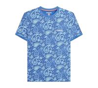 Lambretta Mens Paisley Brand Short Sleeve T-Shirt - Dark Blue - S