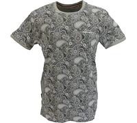Lambretta Mens Paisley Brand Short Sleeve T-Shirt - Desert Sage - M
