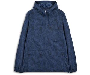 Lambretta Mens Paisley Field Jacket Hooded Pocketed Coat Warm Full Zip Scooter