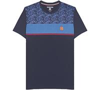 Lambretta Mens Paisley Panel T Shirt Navy Small