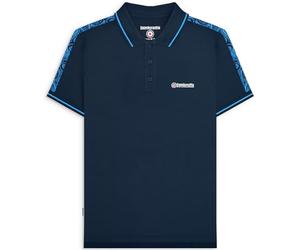 Lambretta Mens Paisley Taped Retro Mod Polo Shirt - Navy - S