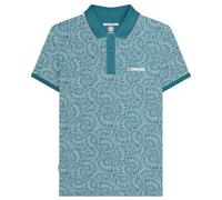 Lambretta Mens Paisley Tonal Short Sleeve Mod Polo Shirt - Gulf Coast - M
