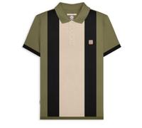 Lambretta Mens Panel Polo Khaki L