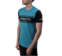 Lambretta Mens Panel T-Shirt Tee Top Navy/Grape M