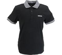 Lambretta Mens Pins Polo Black/Gold M