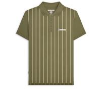 Lambretta Mens Pins Polo Khaki/Cream L