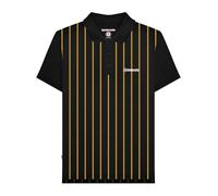 Lambretta Men's Pinstripe Polo Shirt in Black | Size: Medium Lambretta Black M
