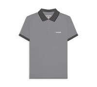Lambretta Mens Polo Adults Steel Grey/black, Small