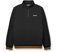 Lambretta Mens Quarter Zip Pullover Sweater Sweatshirt Top - Black - L