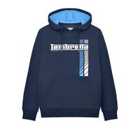 Lambretta Mens Racing Stripe Hoodie - Navy - M