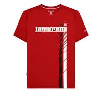 Lambretta Men's Racing Stripe T-Shirt in Red | Size: Medium Lambretta Red M