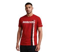 Lambretta Men's Racing Stripe T-Shirt in Red | Size: Small Lambretta Red S