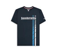 Lambretta Mens Racing T Regular Fit T-Shirt Navy/White/Blue XL