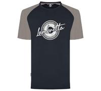 Lambretta Mens Raglan T-Shirt Tee Top Navy/Charcoal M