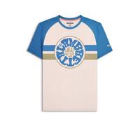 Lambretta Mens Raglan T-Shirt Tee Top Silver Light/Dark Blue S