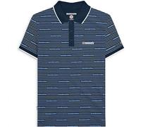 Lambretta Mens Repeat Logo Short Sleeve Cotton Polo Shirt - Navy - S
