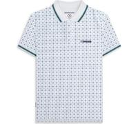 Lambretta Men's Retro Geometric Short Sleeve Polo Shirt 7164 - Black