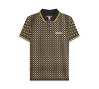 Lambretta Men's Retro Geometric Short Sleeve Polo Shirt 7164 - Black