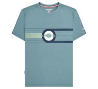 Lambretta Mens Retro Target Ringer T-Shirt (UK, Alpha, XXL, Regular, Regular, Smoke Blue)