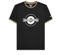 Lambretta Mens Ringer T-Shirt Black/Khaki L