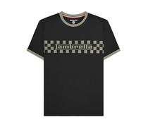 Lambretta Men's Ringer Two Tone T-Shirt in Black | Size: 5XL Lambretta Black 5XL