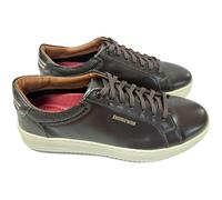 Lambretta Mens Robbie Low Rise Lace Up Memory Foam Trainers - Choc - 10 UK